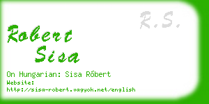 robert sisa business card